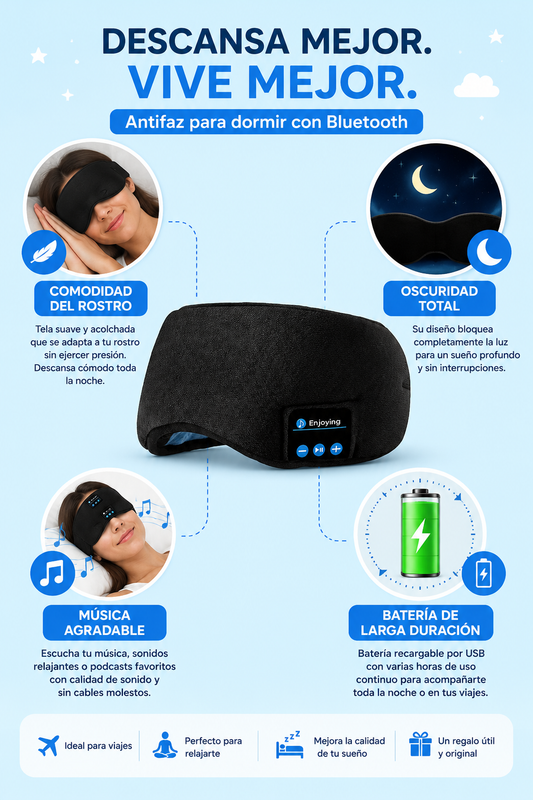 Antifaz Bluetooth Buen Dormir